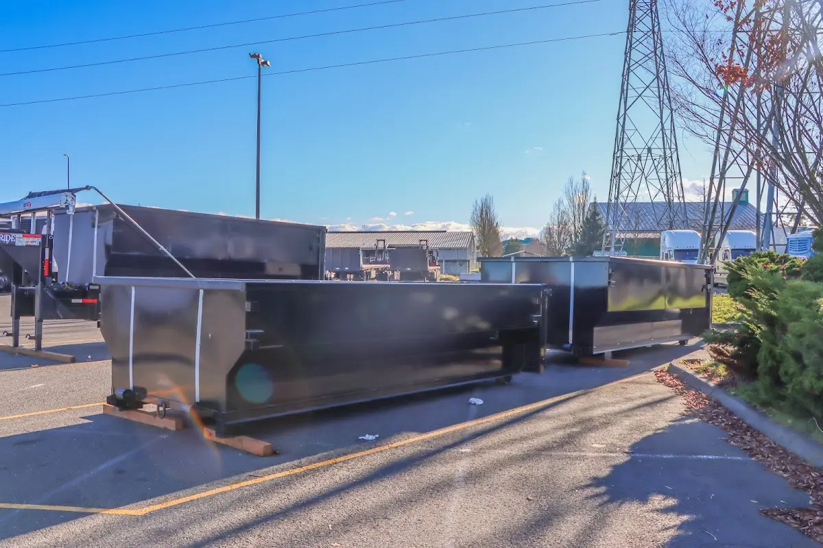 Roll-off dumpster ready for waste disposal at job site for Construction Dumpster Rental in Grover Beach